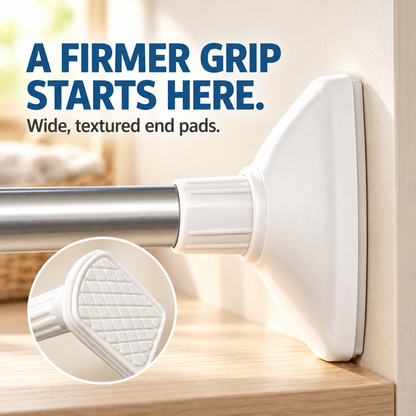 Drill-Free Adjustable Tension Rod – No Holes, No Damage, Instant Install