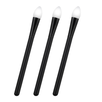 3 Pcs Silicone Makeup Applicator Shadow Brush Eyeshadow Applicators Eyeshadow Brush Lip Mask Makeup Brushes for Liquid Eye Shadow Applying Cream