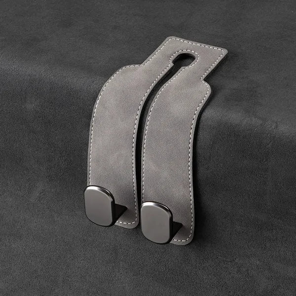 Gray double hook car seat organizer