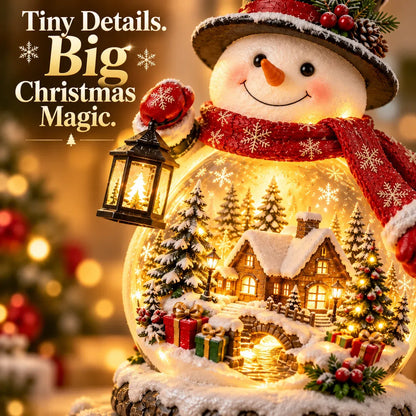 ✨ Christmas Village Snowman Glow – Lighted Holiday Tabletop Decor