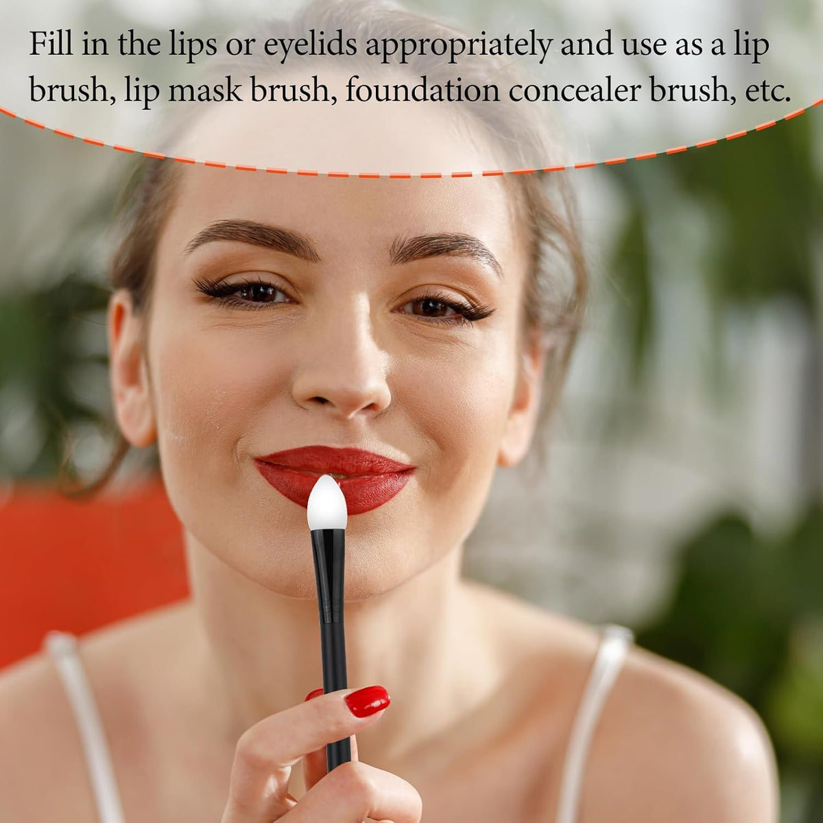 3 Pcs Silicone Makeup Applicator Shadow Brush Eyeshadow Applicators Eyeshadow Brush Lip Mask Makeup Brushes for Liquid Eye Shadow Applying Cream