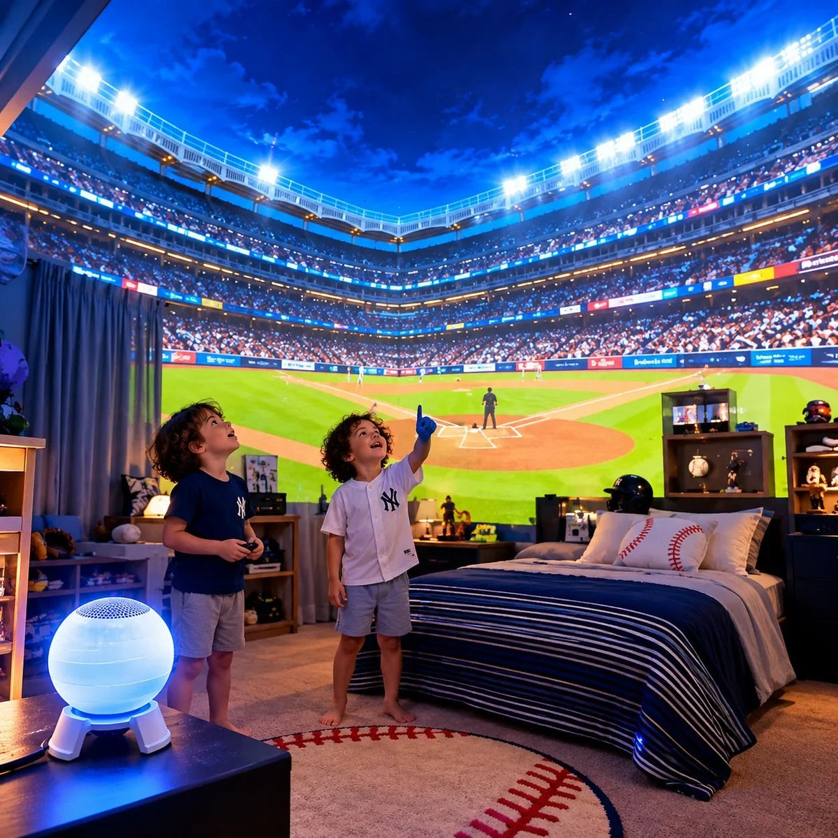 ⚾🏆 Baseball Stadium 5D Projection Light – Transform Any Room Into Game Day